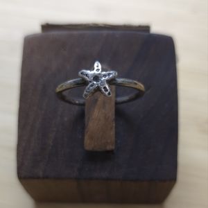 Sterling silver starfish ring